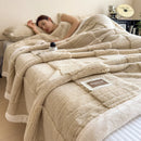 Soft Plush Blanket & Pillowcase Set Lightweight Warm Fleece Throws for Bed or Sofa by Axyaa