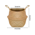 Axyaa Seagrass Rattan Basket: Toy & Flowerpot Organizer, Hanging Storage Bin
