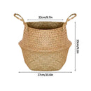 Axyaa Seagrass Rattan Basket: Toy & Flowerpot Organizer, Hanging Storage Bin