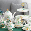 Axya Deluxe Bone Coffee Set: Pot, Teapot, Cup, Saucer, Milk Pot, Sugar Bowl