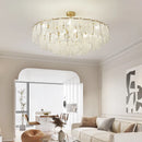 Axyaa Modern Brass Crystal Chandelier: Elegant European Style for Living Room & Bedroom