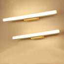 Axyaa Wood Acrylic LED Wall Sconce Indoor Lighting Fixture Rectangle Lustre Mirror