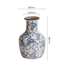 Axyaa Blue White Porcelain Vases Chinese Ceramic Home Decor Retro Floral Arrangements