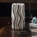 Axyaa Geometric Ceramic Vase Colorful Stripes Flower Arrangement Home Decor