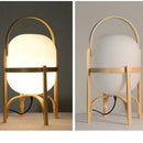 Axyaa Modern LED Wood Floor Lamp for Living Room Bedroom Study Glass Table Light