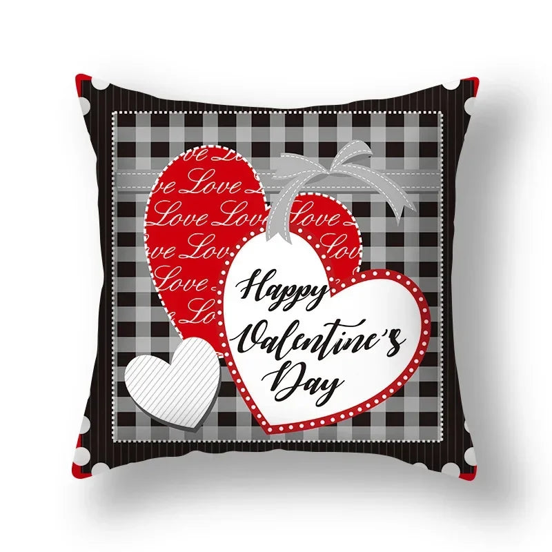 Axyaa Nordic Love Pillowcase 45x45cm - Home Decorative Throw Pillow Cover
