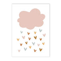 Axyaa Rainbow Alpaca Cactus Heart Wall Art Prints for Kids Room