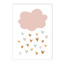 Axyaa Rainbow Alpaca Cactus Heart Wall Art Prints for Kids Room