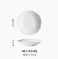 Axyaa 8-Inch Ceramic Soup Bowl | White Tableware for Fruit, Salad, and Vegetables