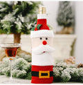 Axyaa Christmas Wine Bottle Cover Set for Festive Table Decor & Gifts