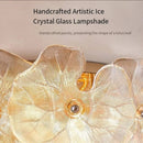Axyaa Luxury French Glass Lotus Leaf Designer Light for Master Bedroom