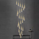Axyaa Crystal Chandelier: Modern Luxury Stair & Living Room Lighting