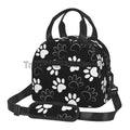 Axyaa Dog Paw Print Insulated Lunch Bag - Thermal Portable Bento Pouch