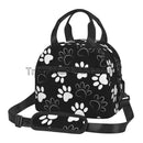 Axyaa Dog Paw Print Insulated Lunch Bag - Thermal Portable Bento Pouch