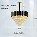 Axyaa Crystal Chandelier K9 for Living Room Bedroom Dining Luxury Pendant Light
