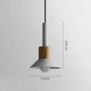 Axyaa Nordic Wood Pendant Lights Modern Macaron LED Hang Lamp Kitchen Bar Loft E27