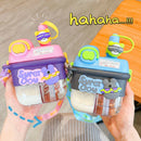 Axyaa Cartoon Double Water Bottles with Straw for Girls