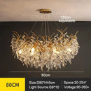 Modern Crystal Chandelier LED Pendant Lamp by Axyaa for Bedroom, Living Room & Dining Space