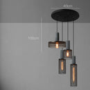 Axyaa Industrial Pendant Light Cement Metal Shade LED Hanging Lamp