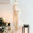 Bohemian Moon Dream Catcher With or Without Light, Macrame Dreamcatcher for Home Decor by Axyaa