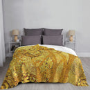 Axyaa Gold Floral Throw Blanket - Sofa & Dorm Room Decor Essentials