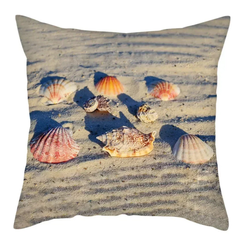 Natural Coastal Starfish Ocean Print Pillow Cover for Axyaa Home Décor