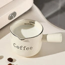 Axyaa High-Color Espresso Cup with Scale: High-Grade Ceramic Coffee Measuring Cup