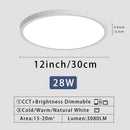 Axyaa 20" LED Ceiling Light App Remote Control Dimmable Home Light