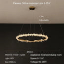 Axyaa Crystal Pendant Ring Chandelier for Luxury Interior Decor