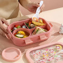 Axyaa Large Capacity Bento Box with Soup Bowl, Spoon - Children's School, Picnic Lunch Container