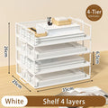 Axyaa Metal Desktop File Rack, Multi-Layer Bookcase & Office Storage for Data Organization