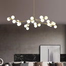 Axyaa Modern Glass Ball Molecular LED Ceiling Chandelier for Home Lighting