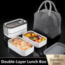 Axyaa Stainless Steel Lunch Box Set for Adults & Kids: Microwavable & Portable