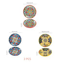 Axyaa 6.3-inch Ceramic Bohemian Style Appetizer Fruit Salad Plates Bone Plates