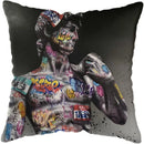 Axyaa Graffiti Street Art Pillow Covers - Home Decoration Lions David Lips Cover
