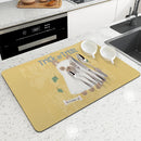 Axyaa Diatom Mud Kitchen Drain Pads, Festive Cartoon Design, Absorbent Tableware Mat