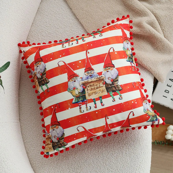 Axyaa Christmas Cushion Cover with Balls - Festive Living Room Decor - 45x45
