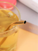 Axyaa Stainless Steel Straw Spoon Filter Scoop for Coffee Tea Milk Mixing