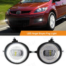 Axyaa LED Angel Eyes Fog Light DRL for Mazda 2 3 6 CX-5 CX-9 RX-8 MX-5