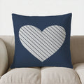 Blue & White Chevron Pattern Pillow Cover for Sofa, Bedroom, Car - Axyaa Brand
