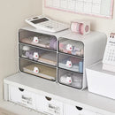 Axyaa Bunny Storage Box: Transparent Desk Organizer for Students & Office, Large Capacity