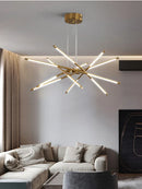 Axyaa Modern LED Chandelier with Remote Control for Home Ceiling Lighting