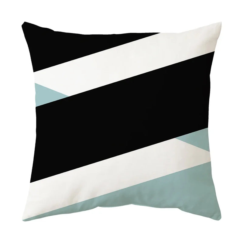 Axyaa Blue Geometric Pillowcase 45x45CM - Simple & Stylish Home Decor Fabrics