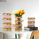 Frosted Glass Vase for Home Decor by Axyaa