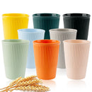 Axyaa Wheat Straw Stripe Couple Cups Set - Multi-Functional Coffee Mug for Home