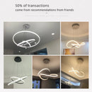 Nordic LED Dining Room Chandelier by Axyaa - Modern Ceiling Pendant for Living Room