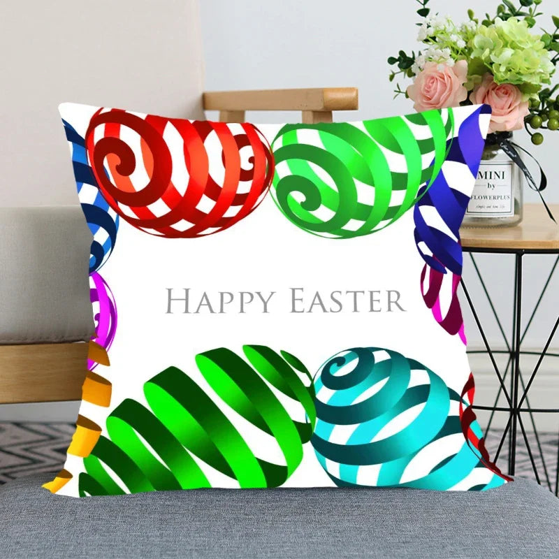 Axyaa Satin Fabric Easter Pillow Case Set for Wedding and Home Decor