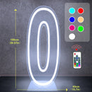 Axyaa Color-changing Numbers Letters Neon Sign Stand Decor party