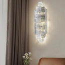 Axyaa Crystal Large Wall Lamp for Duplex Building Villa Hall, High-End Decorative Lighting