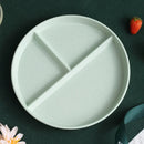 Axyaa Three-Compartment Wheat Straw Grid Dinner Plate for Microwave, Kitchen, Household